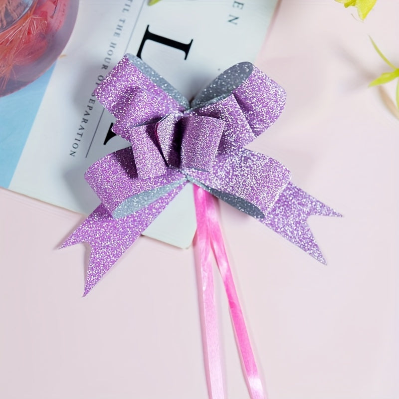 Glitter Pull Bows Gift Wrapping Ribbons - 10pcs, 20pcs