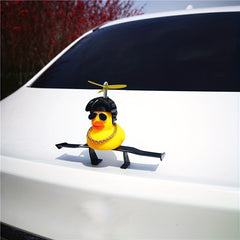 Mini Car Tail Little With Yellow Duck DIY Modified Decoration Ornaments