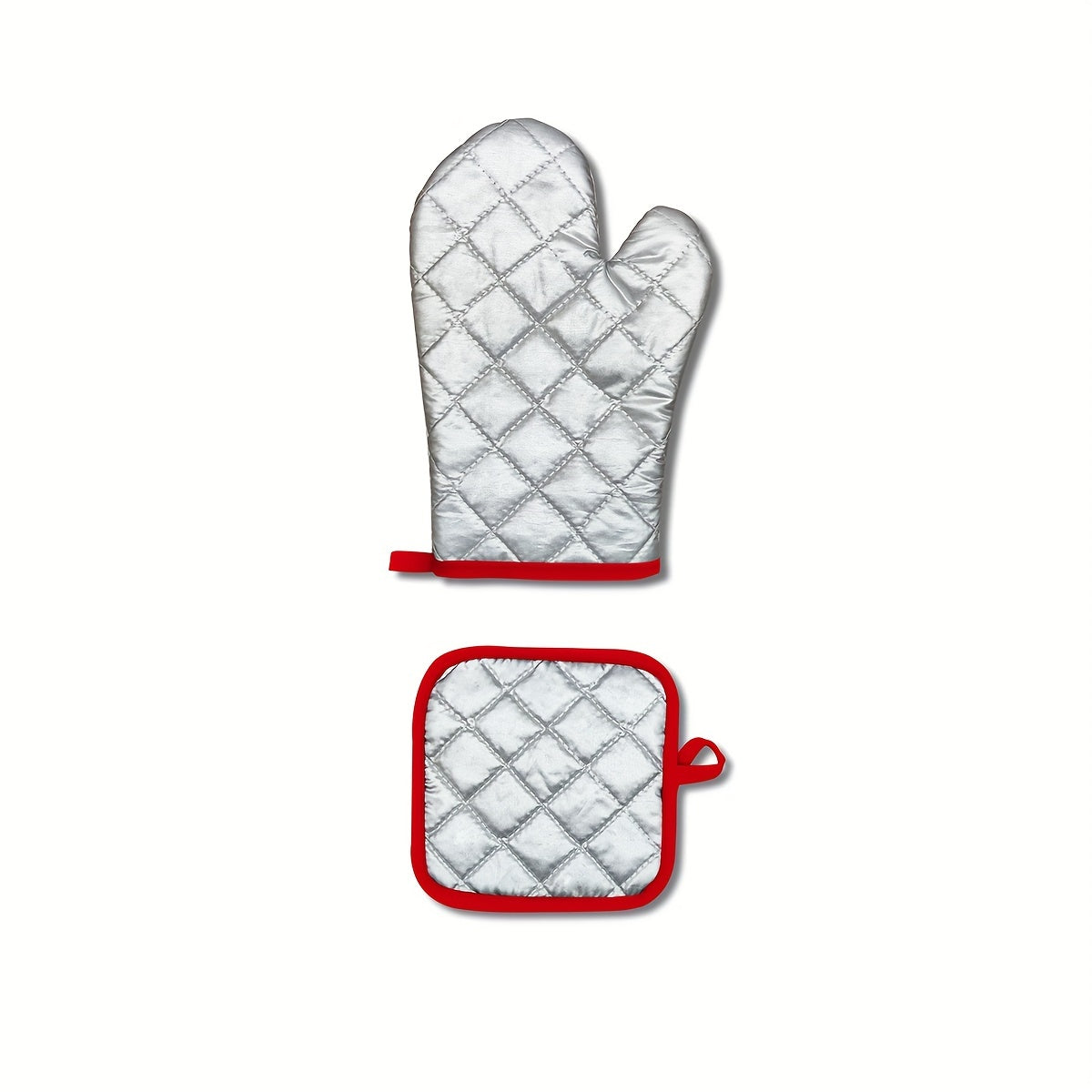 2pcs Pizza Pattern Oven Mitts Kitchen Baking Gloves