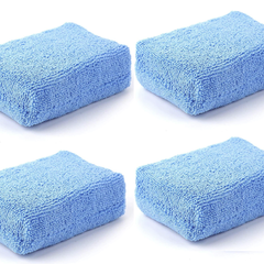4pcs Microfiber Applicator Pads 7 62 12 Microfiber Sponge Car Wash Pads