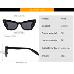 Vintage Square Cat Eye Sunglasses Womens Sunnies UV400 Protection