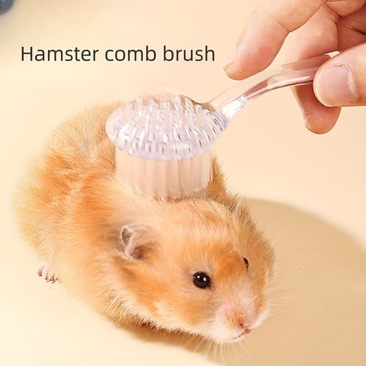 Clear Hamster Massage Brush Small Pet Cleaning Brush