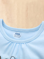Girls Pony Print T Shirt Short Sleeve Top For Kids