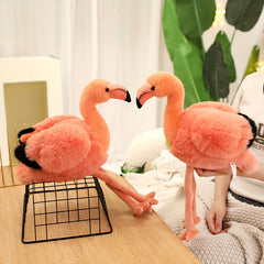45cm Bright Pink Flamingo Plush Toy with Yellow Beak, Kids Room Decor Gift