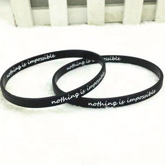 5pc Silicone Bracelets Set Inspirational Rubber Band Wristbands Motivation Jewel
