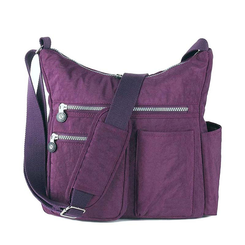 Waterproof Anti Theft RFID Crossbody Bag Durable Nylon Satchel