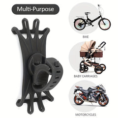 Adjustable 360 Rotation Silicone Bike Phone Holder Phone Accessories