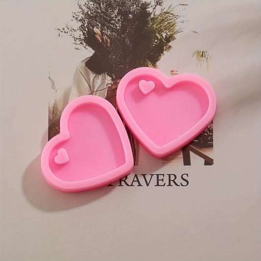 Heart Shaped Resin Casting Mold Silicone Keychain Pendant Mold