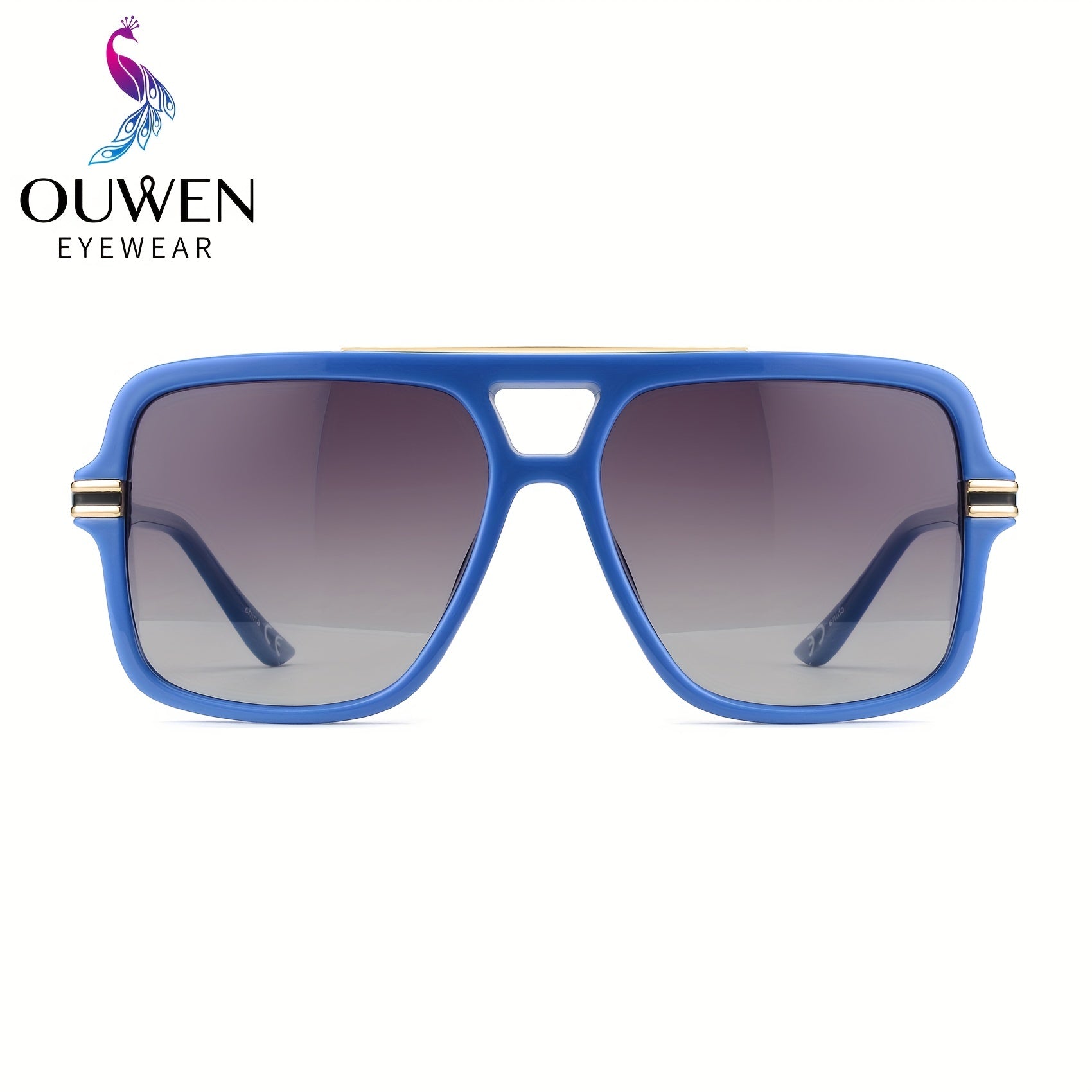 OUWEN Polarized Aviator Sunglasses Men Women UV Protection Y2K Sunshade Glasses