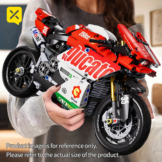 Building Blocks Car Motorcycle 1 10 Sports Car Shape Red Appearance Intelligent