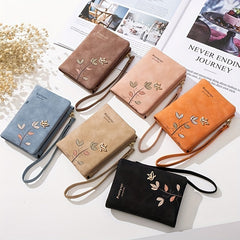 Short Wallet Casual Coin Purse With Wristlet Unisex Bag