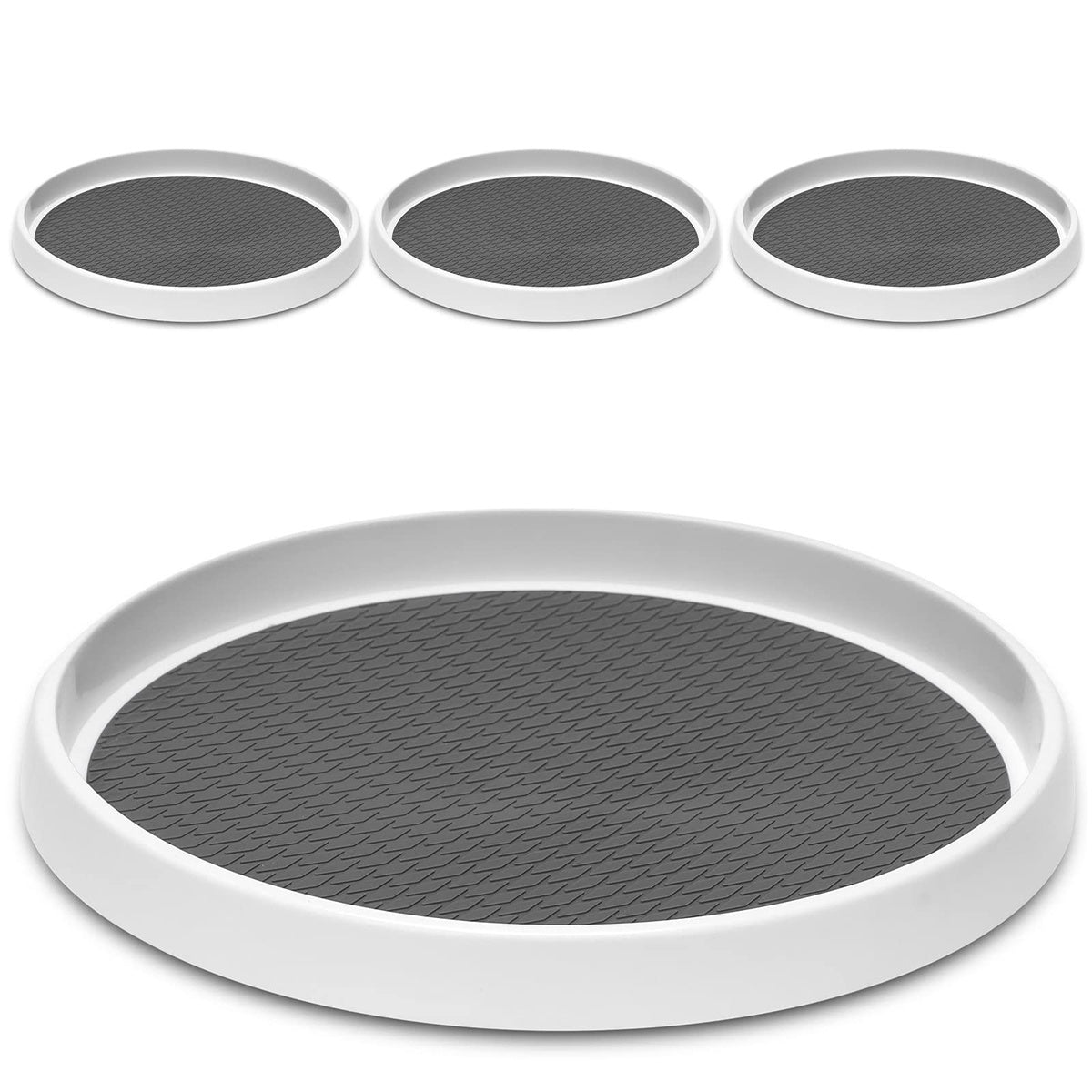 4pcs Lazy Susan Turntable Spice Organizer Rotating Seasoning Rack