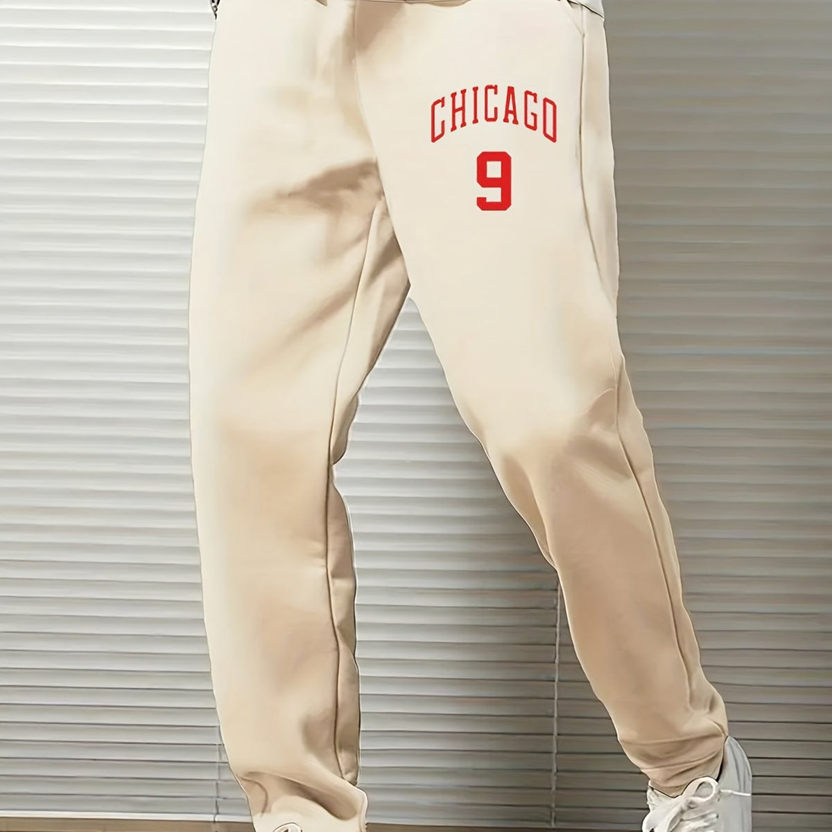 Men's Chicago And 9 Sports Pants Men's Casual Drawstring Jogging Trousers
