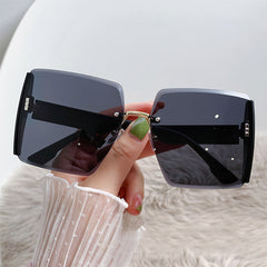 Women Gradient Square Sunglasses Oversized Beach Sunscreen Glasses