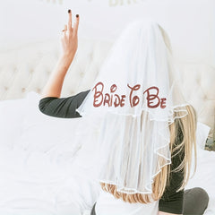 Bride to Be Short Veil with Comb Princess Queen Theme Bachelorette Party Wedding
