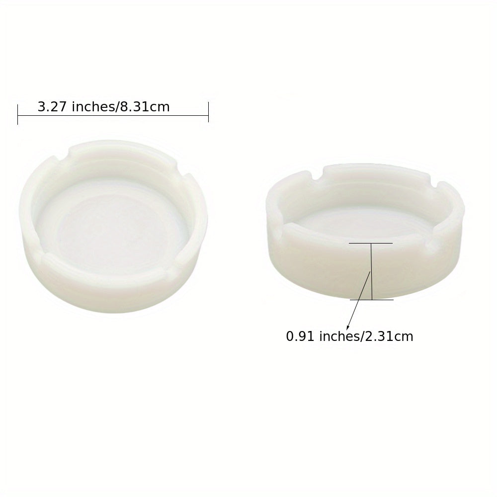 Luminous Silicone Ashtray Resists Temperatures Soft Portable Round Ashtray