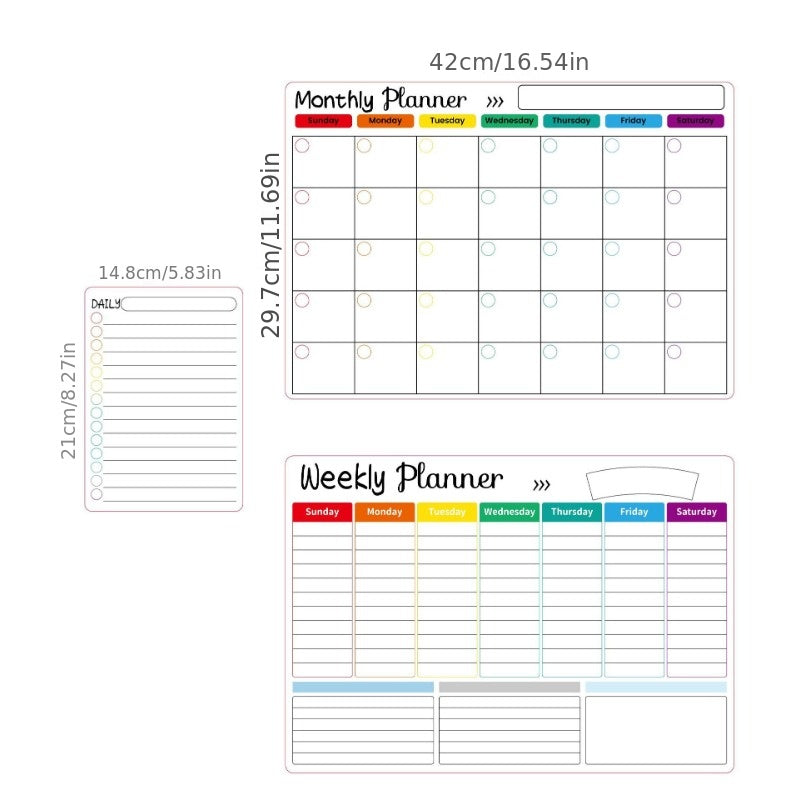 6pcs Refrigerator Weekly Planner - Easy To Use and Customizable