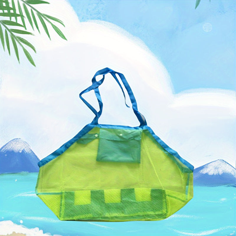 Foldable Portable Beach Toys & Clothes Storage Mesh Bag