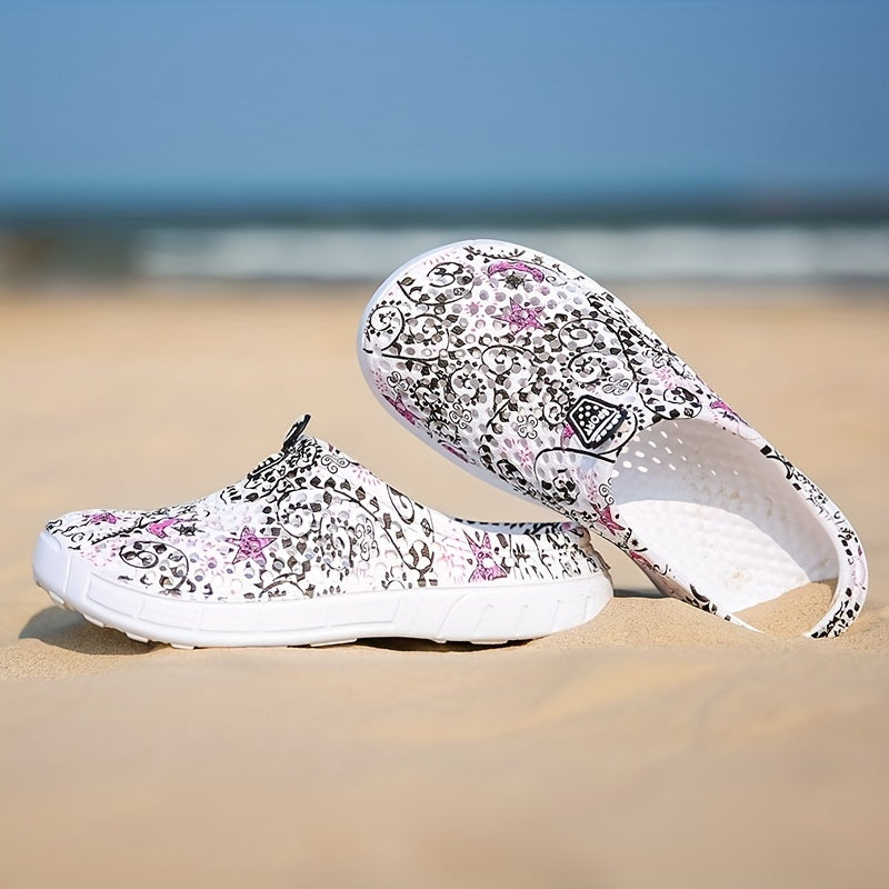 Women's Scroll Pattern Beach Slippers Quick Drying Casual Shoes
