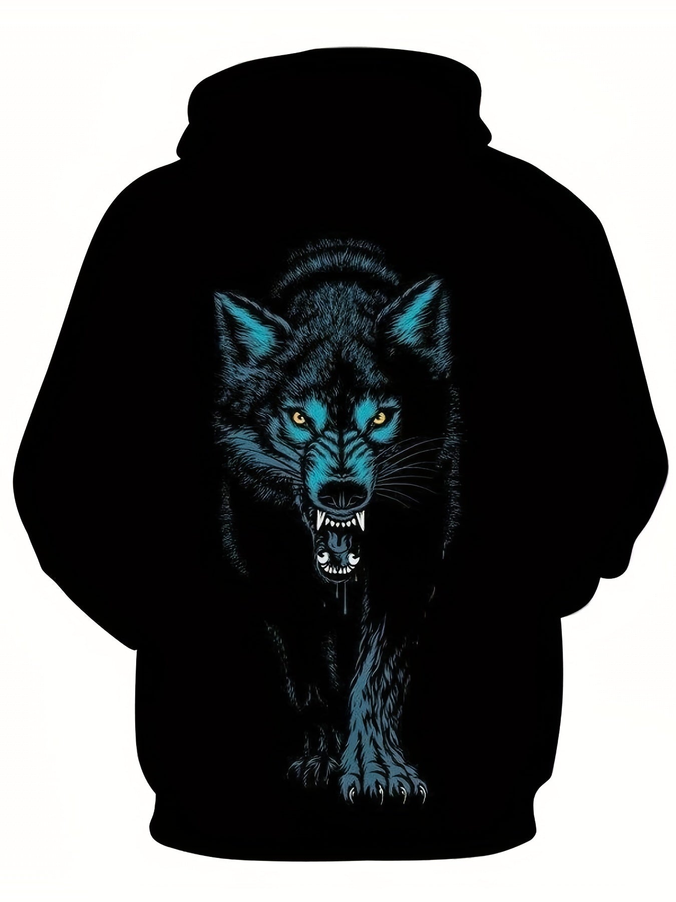Wolves 3D Print Hoodies for Men Graphic Hoodie with Kangaroo Pocket