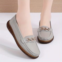 Rhinestone Flat Loafers Soft Sole Non Slip Shoes Women's Walking Flats