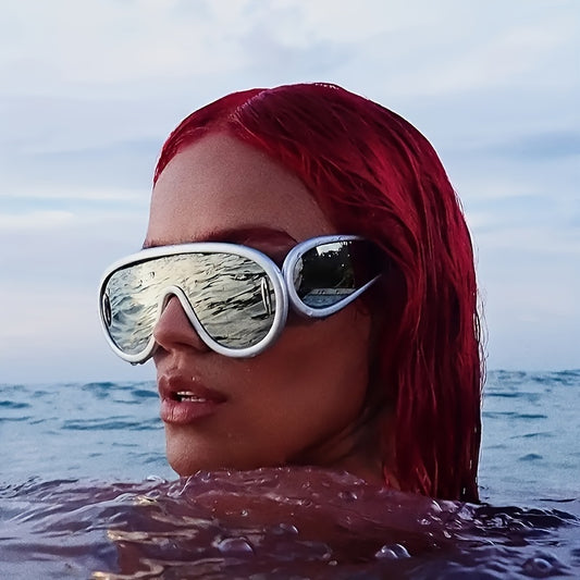 Y2K Mirrored UV400 Sunglasses for Women Men