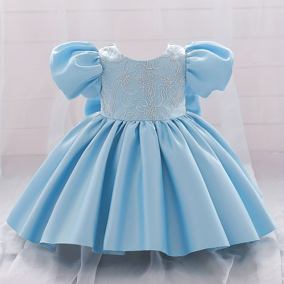 Fabulous Gown Dress With Big Bow - Girls Birthday Party Dress