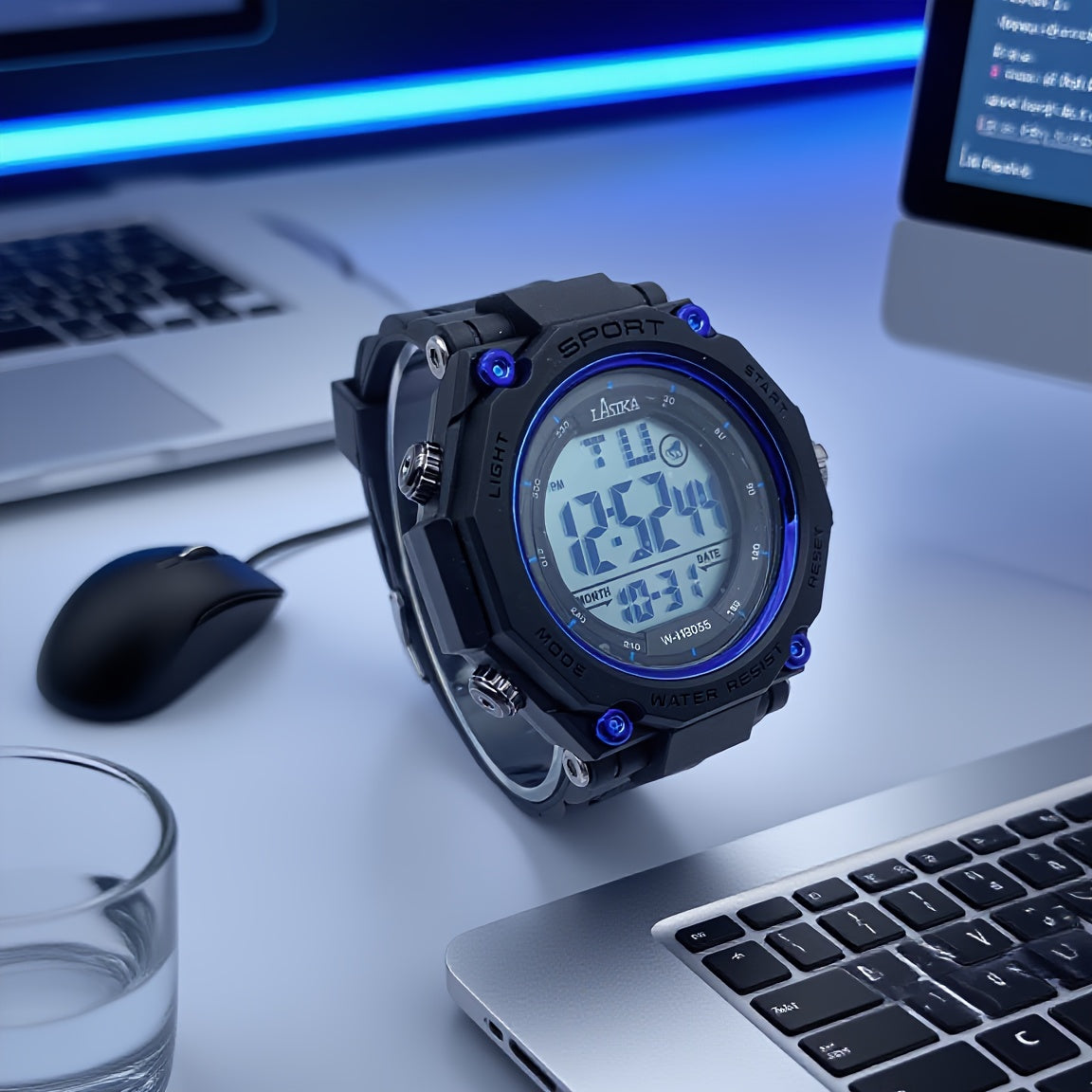Waterproof Digital Watch with Alarm Stopwatch
