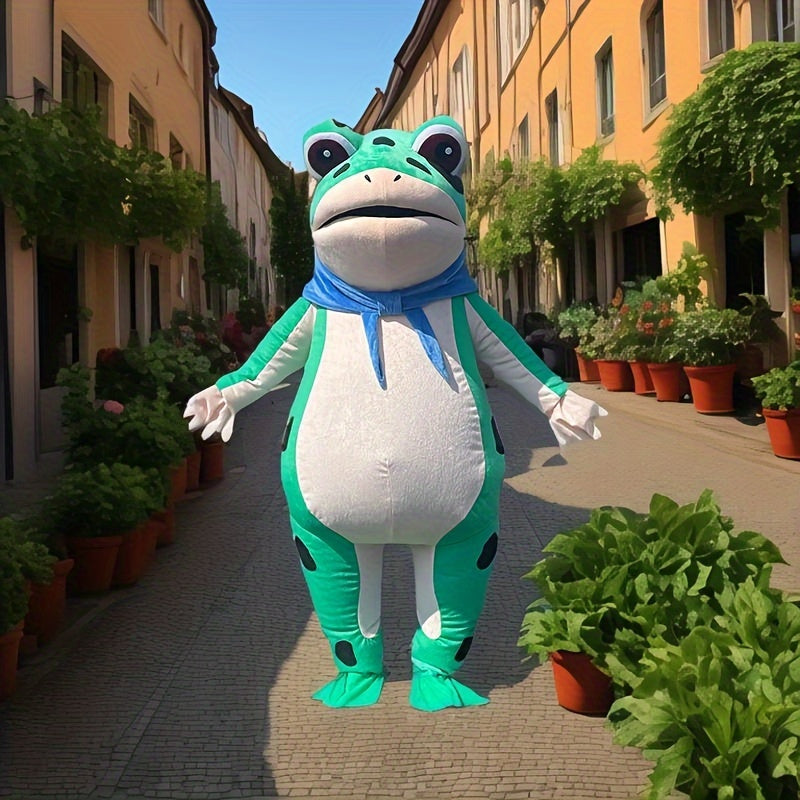 Funny Frog Inflatable Costume Set Halloween Toad Suit