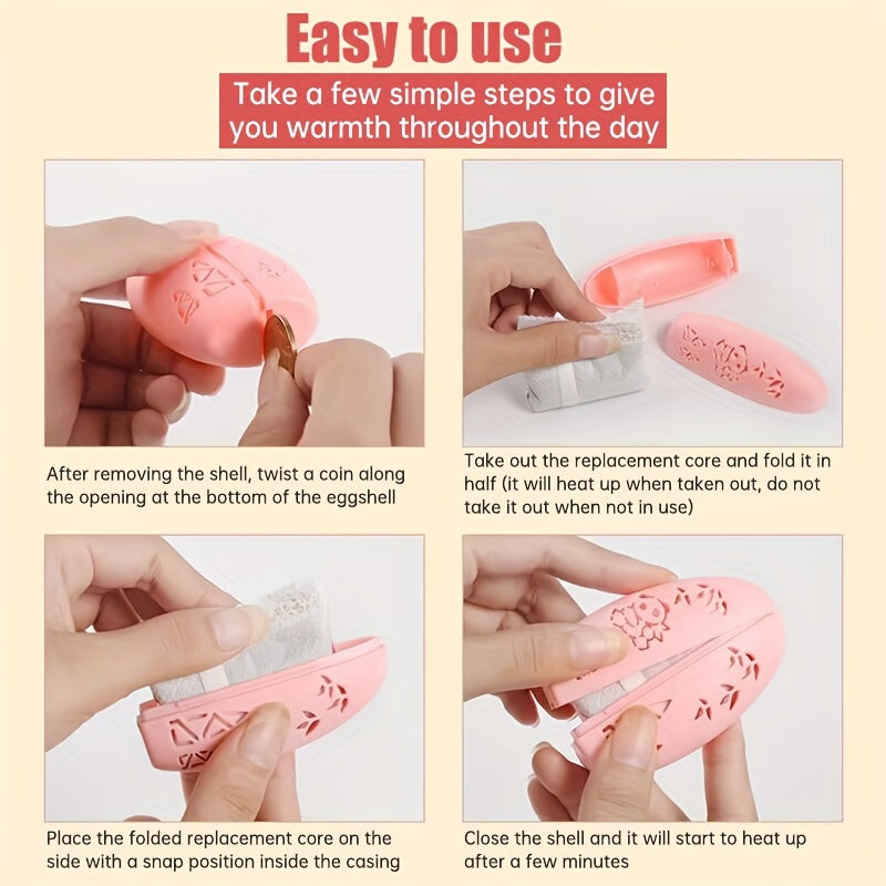 24pcs Hand Warmer Set with 4pcs Cartoon Shell & 20pcs Heating Cores