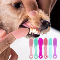 Pet Toothbrush Silicone Finger Brush Handle Dog Teeth Cleaning Supplies