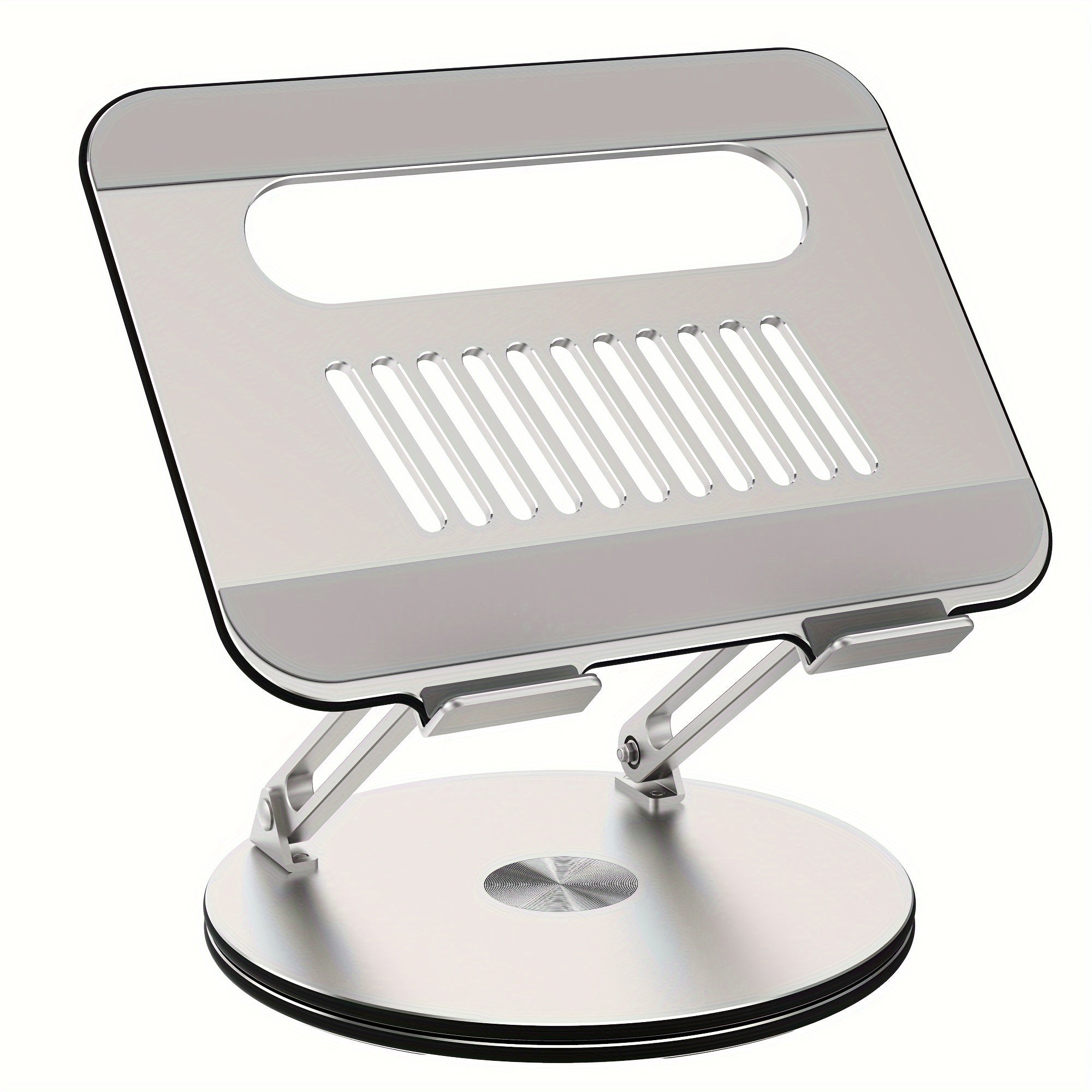 Adjustable Laptop Stand 360 Rotating Base Ergonomic Riser Portable Foldable