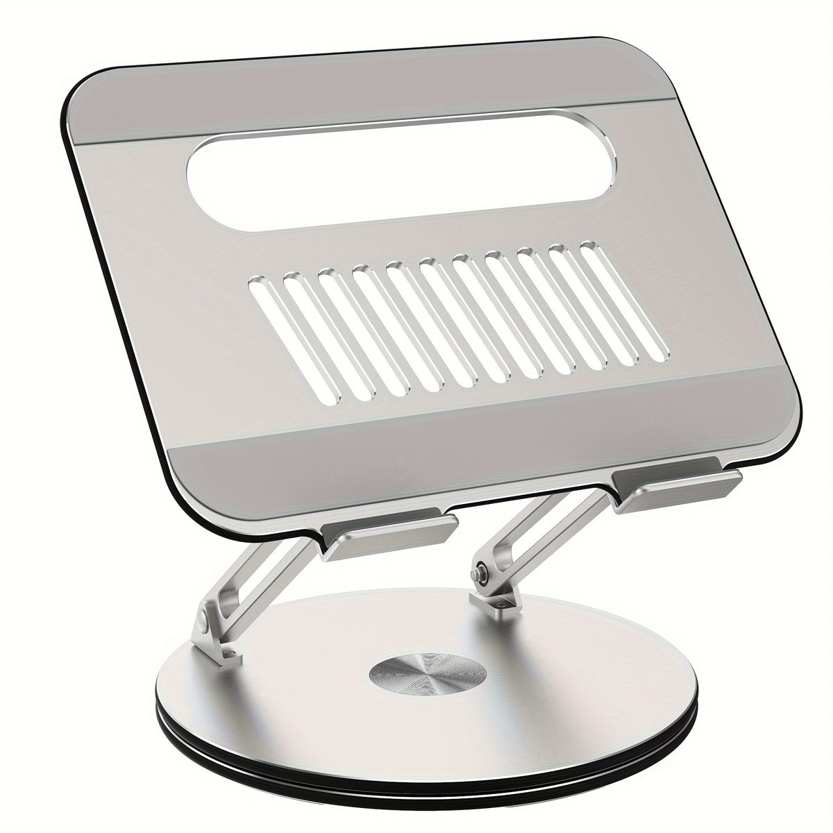 Adjustable Laptop Stand 360 Rotating Base Ergonomic Riser Portable Foldable