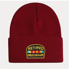 Embroidery Knitted Hat Warm Beanie
