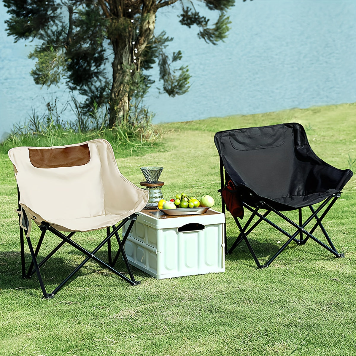 Portable Folding Moon Chair for Camping Picnic Beach