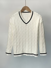 Kids Uniform Knitted Pullovers V-neck Sweaters School Clothes