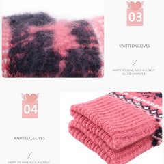 Christmas Couple Elk Gloves Unisex Touchscreen Thickened Warm Gloves