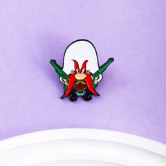 Anime Mustache Grandpa Brooch Simulation Alloy Pins