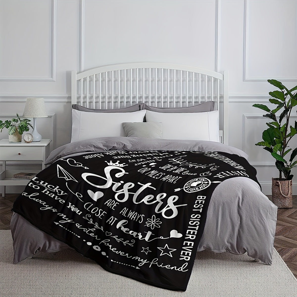 1pc To Sister Printed Throw Blanket Soft And Comfortable Blanket