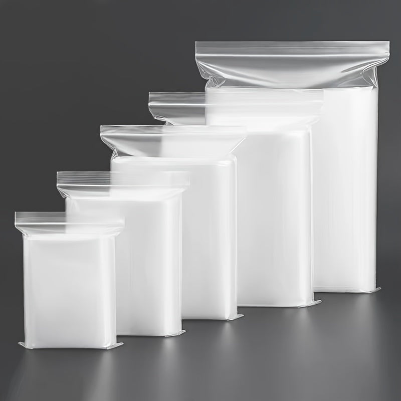 100pcs Clear Resealable Zip Lock Bags for Snacks Nuts Candy Food