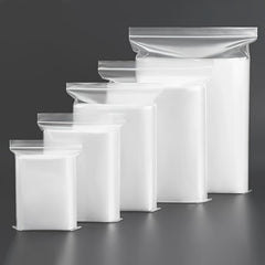 100pcs Clear Resealable Zip Lock Bags for Snacks Nuts Candy Food
