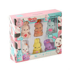6pcs Silicone Rabbit Floating Bath Toys - Easter and Pool Party Decorations