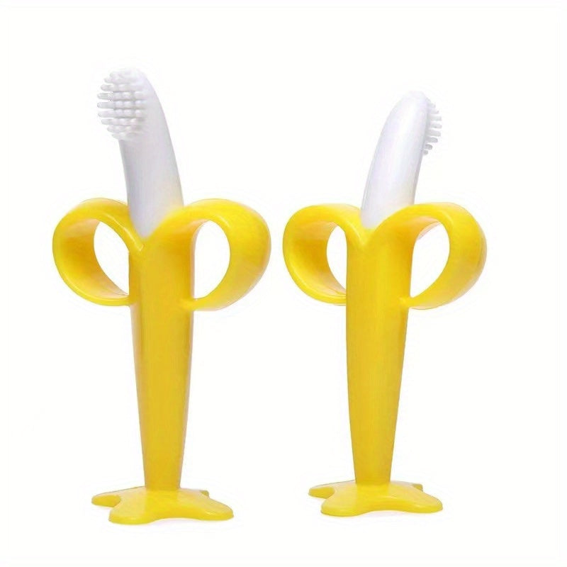 Banana Teether With Suction Cup Baby Silicone Teething Toy