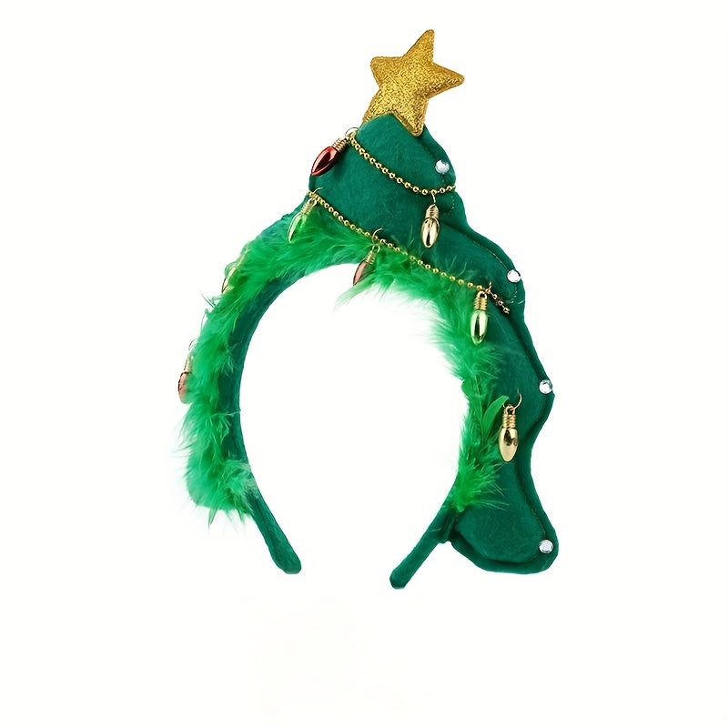 Christmas Tree Fabric Headbands Hair Accessories Party Headbands