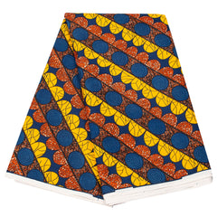 Geometric African Ankara Wax Print Polyester Fabric for Home Craft