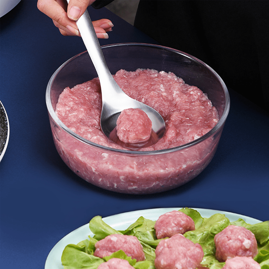 Stainless Steel Meatball Making Tool Fish Ball Spoon Meat Scoop