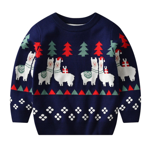 Boys Christmas Alpaca Knit Sweater