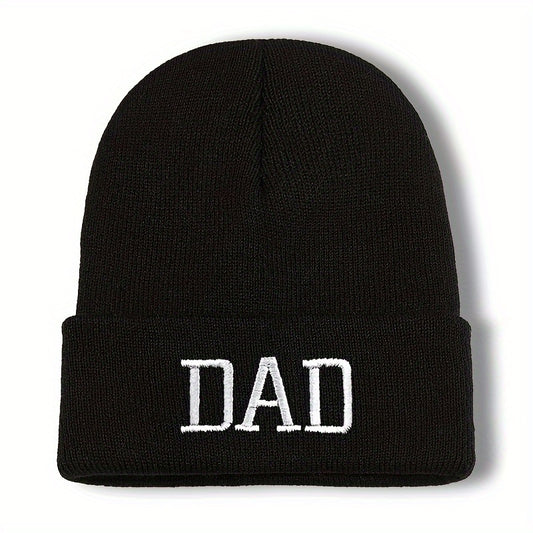 DAD Embroidered Knitted Hat Winter Warm Hip Hop Beanie Hat
