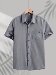 Men's Casual Short Sleeve Button-down Shirt