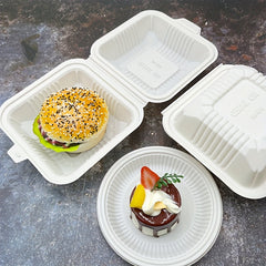 12pcs 99pcs Disposable Hamburger Pastry Bread Cornstarch Box